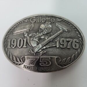 Lewis‎ Buckles Gillette 75 Years Vintage Belt Buckles